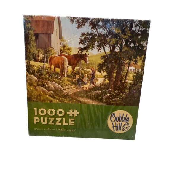 new sealed Summer Horses 1000 PC Puzzle 57240 Cobble Hill family game home - Picture 1 of 7